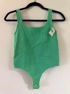 NWT Ribbed Green Bodysuit